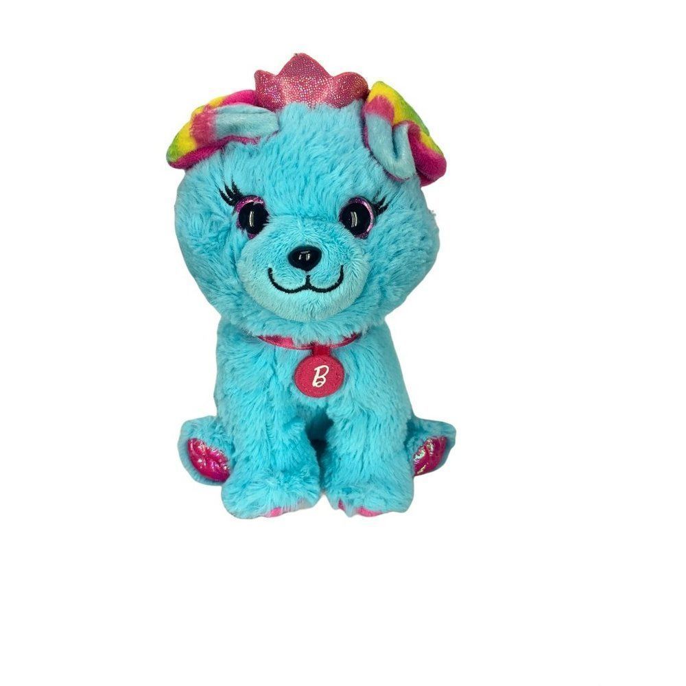 2020 Barbie Princess Puppy Blue Dog Plush Toy